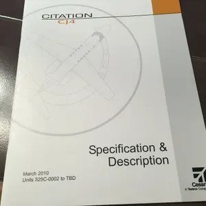 Original Cessna Citation CJ4 Specification & Description Brochure, 27page